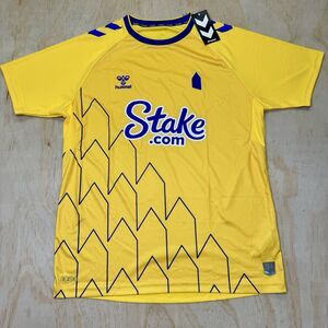 NEW Everton FC Hummel 2022/2023 Third Shirt Jersey Yellow USA Sz Large LG